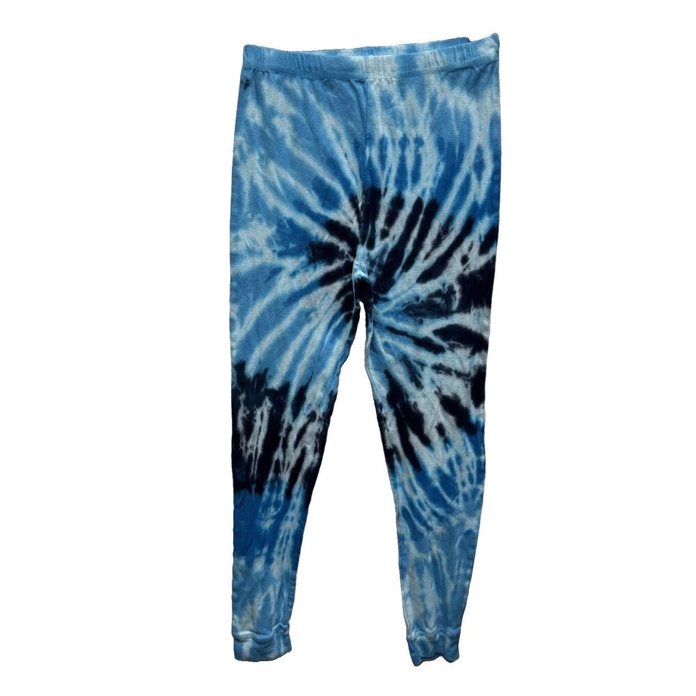 Just Love Blue Tie Dye Junior 14 16 Legging Lounge Pants Boho Hippie Cotton